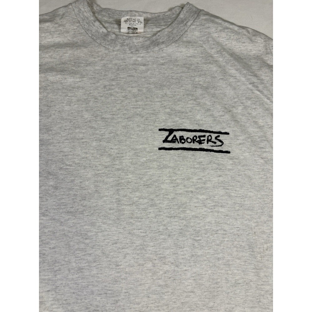 Vtg 2003 LIUNA Laborers Union 100th Anniversary T Shirt Large Gray Union Line - Picture 2 of 8